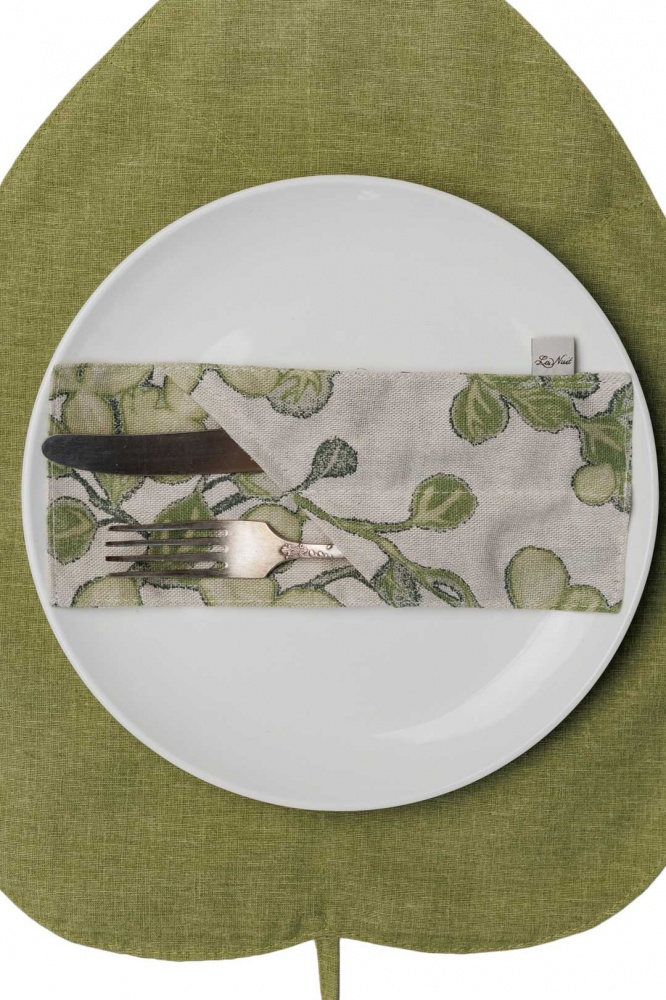 Сет двосторонній La Nuit БОТАНІКА олива 35x45 см