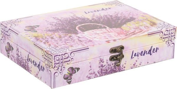 Скринька-книга Лаванда в кошику 24х17х5,5 см