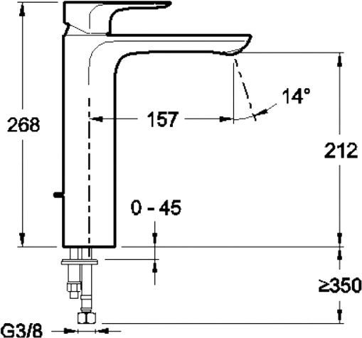 Смеситель для умывальника Jacob Delafon Aleo 72298-CP