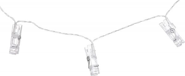 Электрогирлянда линейная для фото CW-LCP-10L15B светодиодная (LED) 10 ламп 1,5 м