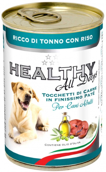 Корм Healthy All days паштет тунец и рис 400 г