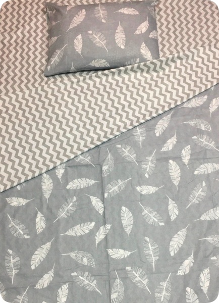 Комплект постільної білизни Солодкі мрії 1,5 сірий із білим UP! (Underprice) 