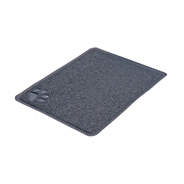 Килимок для туалету Trixie тканинний сірий з лапкою 37x45 см