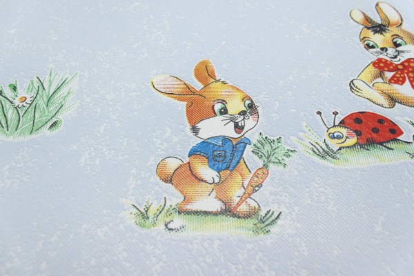 Шпалери вінілові на паперовій основі Vinil Зайчики декор ВКС 5-1337 0,53x10,05 м 