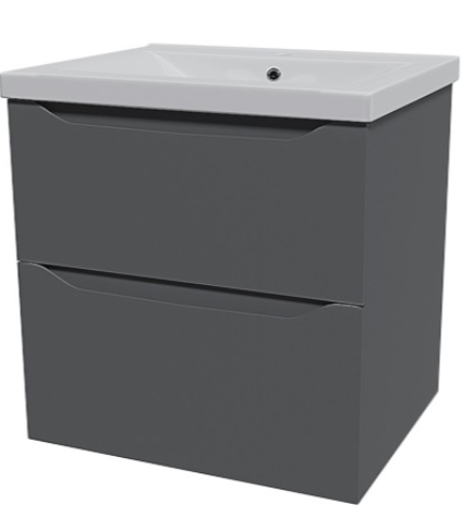 Тумба підвісна Сансервіс «Севілья-70» з умивальником SAVA-70 антрацит