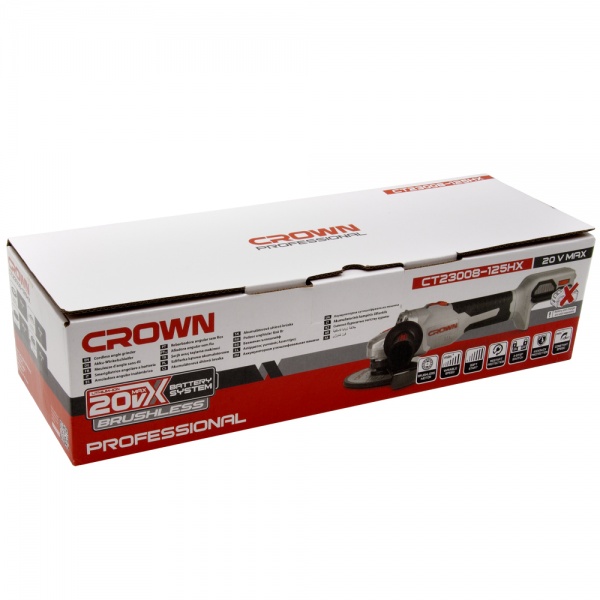 Болгарка (кутова шліфмашина) Crown CT23008-125HX