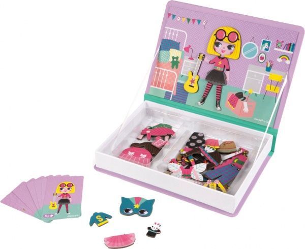 Игра настольная Janod Magneti'book Наряды для девочки J02718