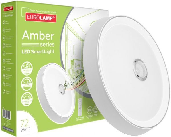 Светильник светодиодный Eurolamp Amber N3 музыкальный с пультом ДУ 72 Вт белый 3000-6500 К 