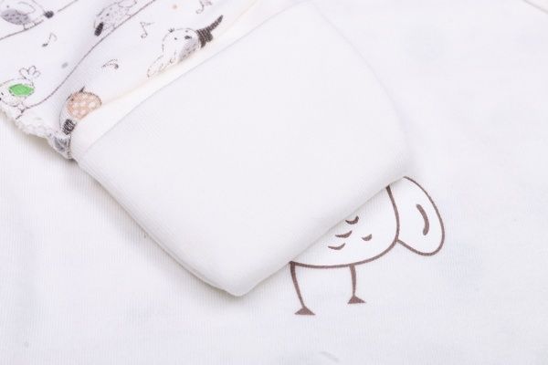 Боди детское унисекс Baby Veres Funy sparrows косая застежка р.62 молочный 