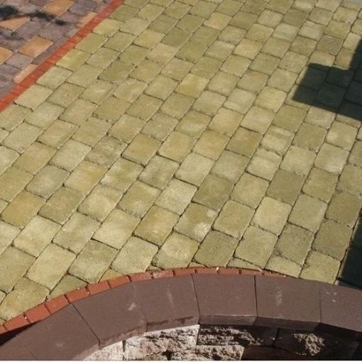 Тротуарна плитка Золотой Мандарин цегла повний покрас зістарений гірчичний 240х160х90