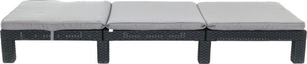 Шезлонг розкладний Curver Daytona антрацит 64,5x195 см 