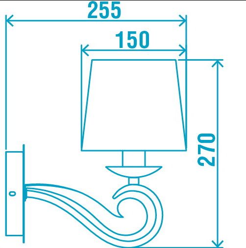 Бра Victoria Lighting 1x40 Вт E14 хром/золото Vincenza/AP1 