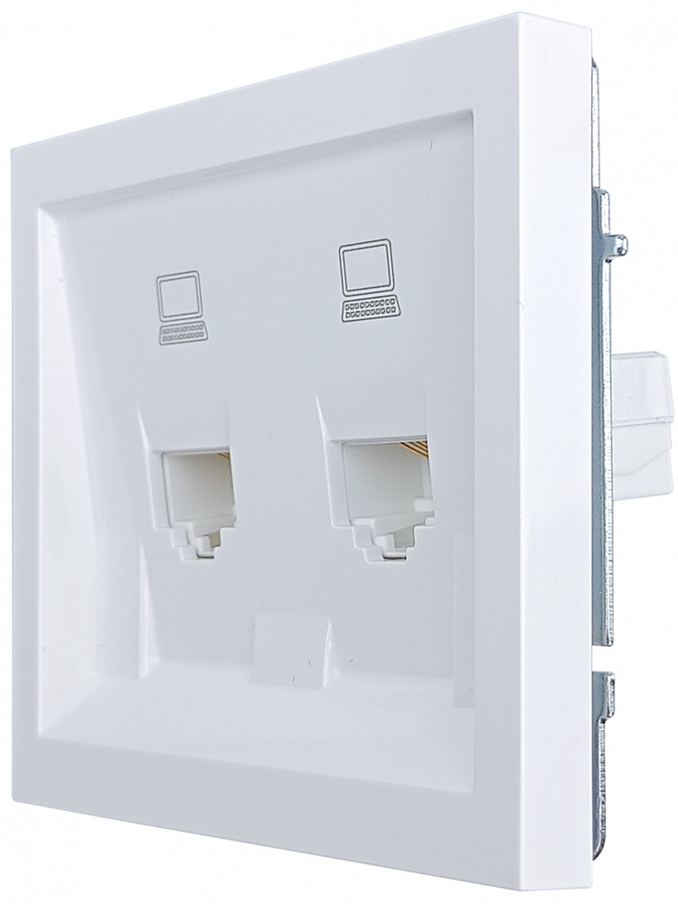 Розетка комп’ютерна подвійна HausMark Juna IP20 білий