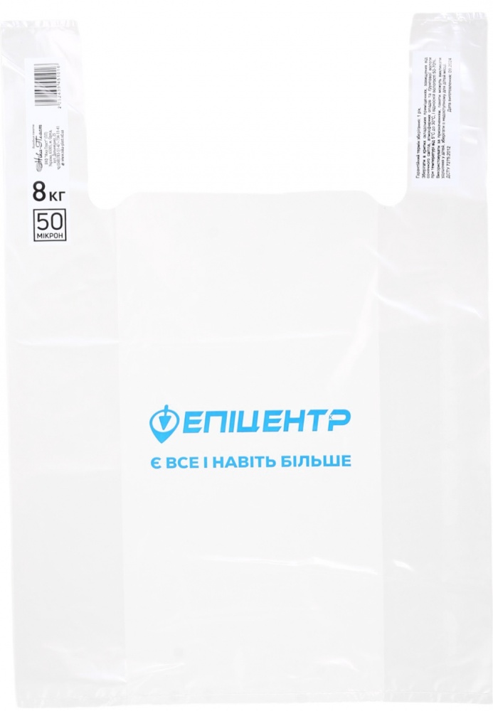 Пакет-майка прозорий М 50 мкм 400x600 мм 1 шт.