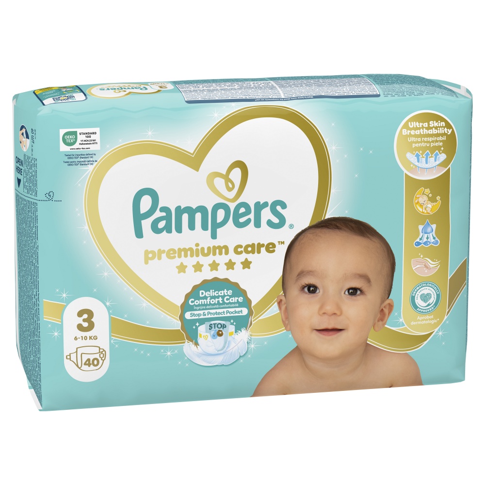 Подгузники Pampers Premium Care Размер 3 6-10 кг 40 шт.