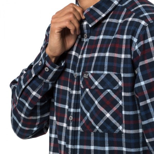 Рубашка Jack Wolfskin FRASER ISLAND SHIRT 1402522-7881 р. XL темно-синий