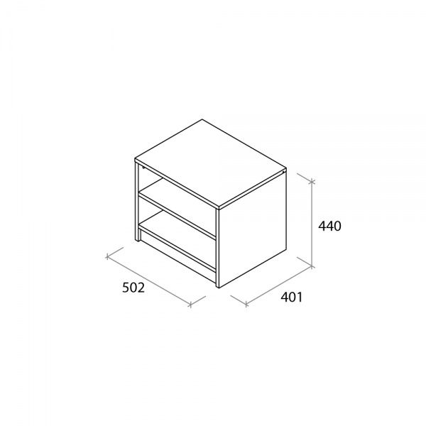 Тумба прикроватная Aqua Rodos Loft белый / серый АР000032647