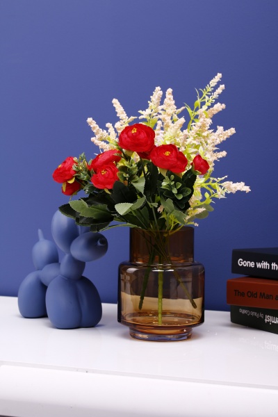 Ваза стеклянная Wrzesniak Glassworks Колба 15-4119 12 см янтарная 