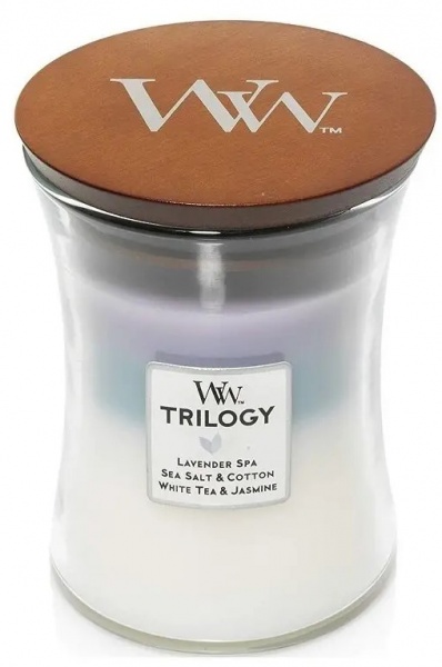 Свеча ароматическая Woodwick Medium Trilogy Calming Retreat (Успокаивающий Ретрит) 275 г 