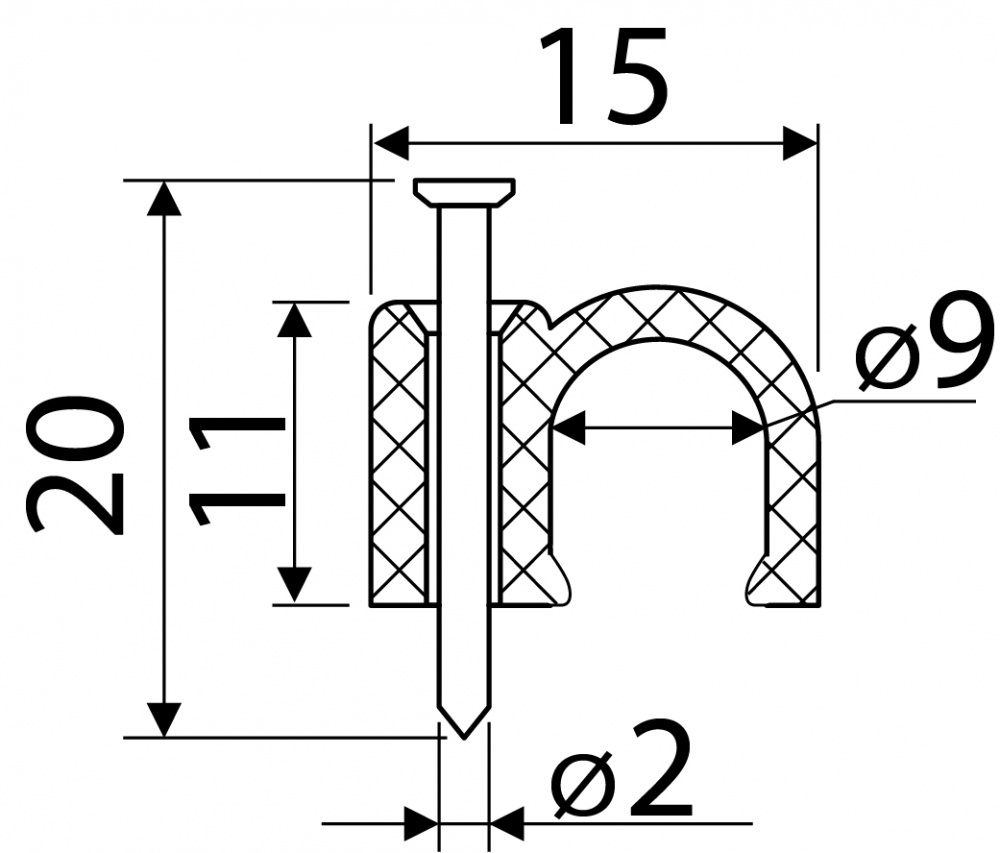 Скоба круглая Аско-Укрем CHR-9 черный