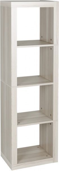 Стелаж двосторонній Inteo Кубус МІКС 1х4 438x1500x290 мм клен 