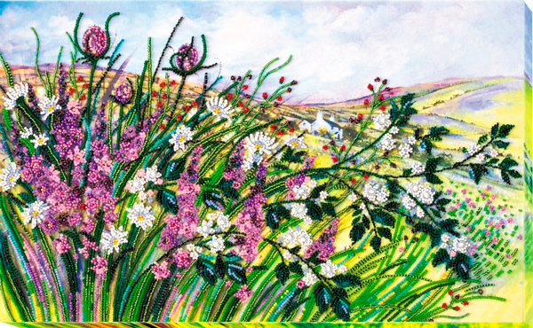 Набор для вышивания бисером на натуральном художественном холсте Музыка трав AB-627 Абрис Арт 