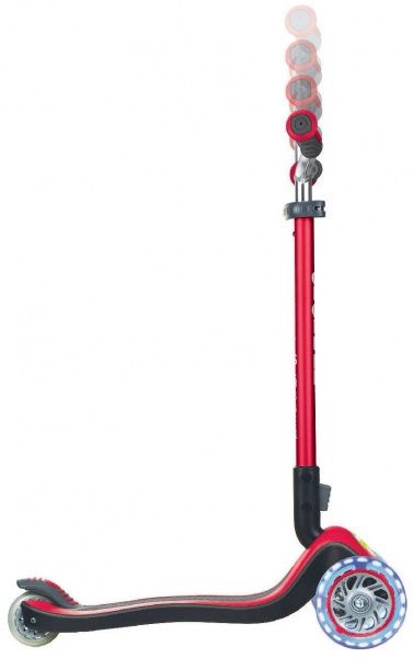 Самокат Globber Elite Prime с подсветкой красный 444-802 