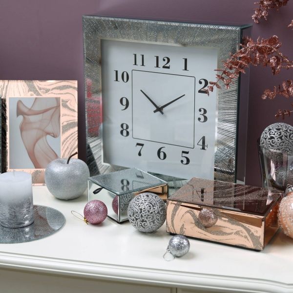 Часы настенные Луч 40x5x40 см серебристый