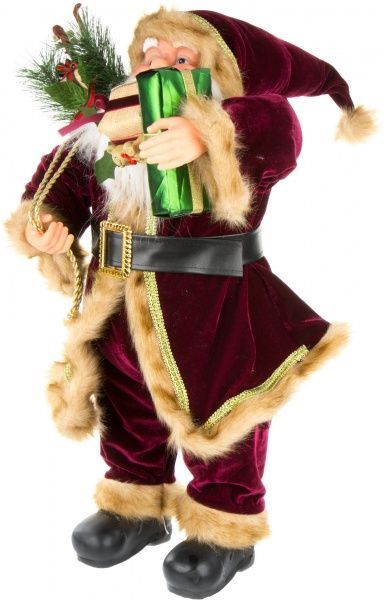 Декоративная фигура Дед Мороз бордовый TM-16025B 60 см 