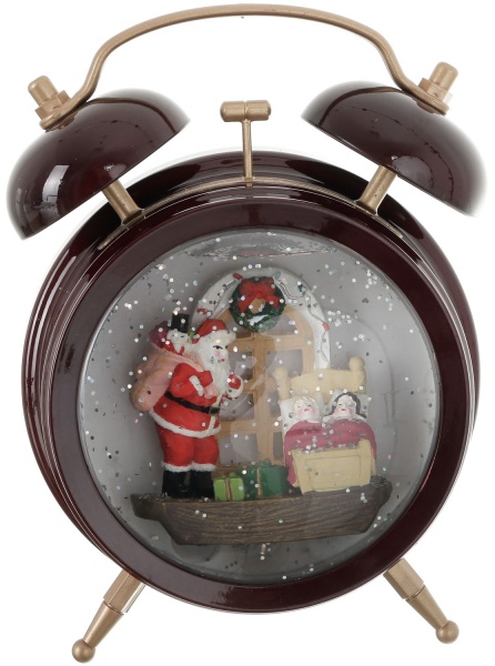 Фонарь декоративный Часы Санты подарки 14x8, 5x19 см