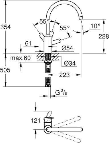Смеситель для кухни Grohe Get 31494000