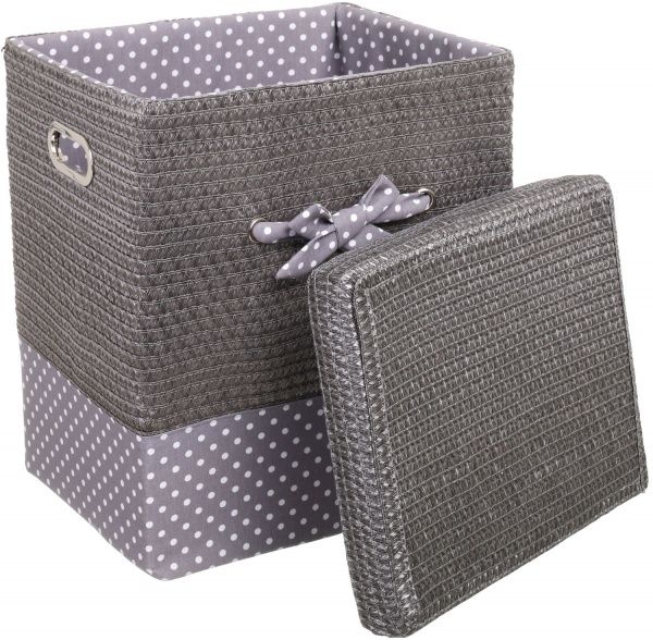 Кошик плетений з текстилем Tony Bridge Basket 43x34x50 см DSA16-6AB-1 