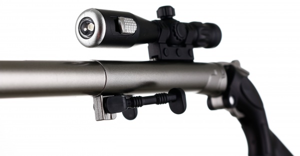 Ручка гелева Гвинтівка чорна чорнило синє 