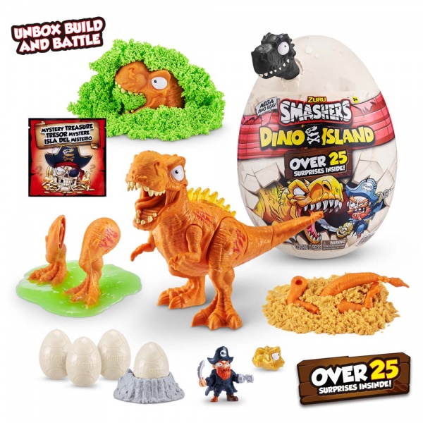 Игровой набор Smashers Dino Island Mega Egg T-rex Toy by Zuru 7487A 