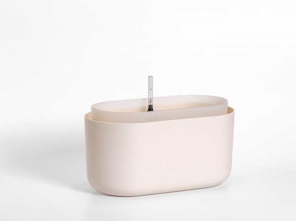 Вазон пластиковий Plastia з системою автополиву Tolita 30,5 см круглий 3,2 л бежевий (1909773040) 