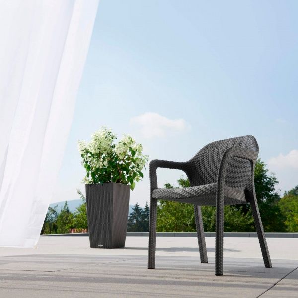 Стул пластиковый Lechuza 10903 серый 