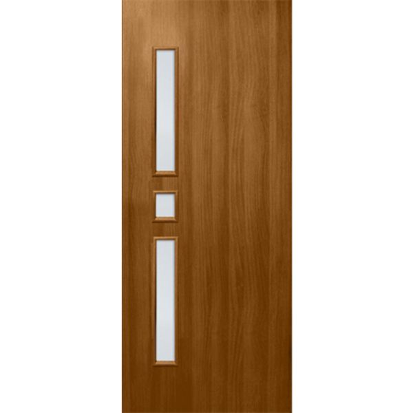 Дверное полотно Комфорт 70 см ольха со стеклом