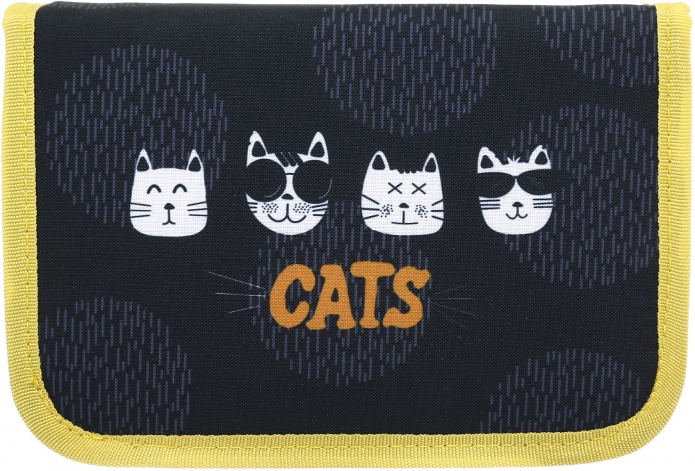 Пенал школьный 4 Кота Nota Bene разноцветный