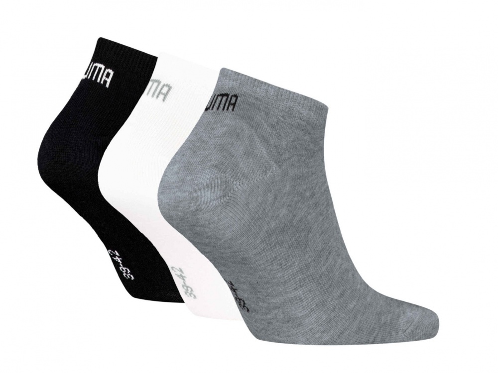 Шкарпетки Puma UNISEX SNEAKER PLAIN 3P 93862417 р.39-42 різнокольоровий 3 шт.