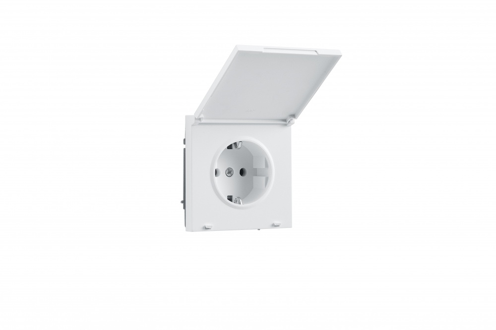 Механизм розетки бытовая с заземлением HausMark Juna IP20 белый матовый 7041-0988-123BQC