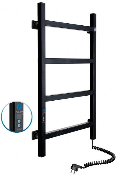 Полотенцесушитель электрический NAVIN Nordic 500х800 Digital правый (черный муар) (12-241052-5080)