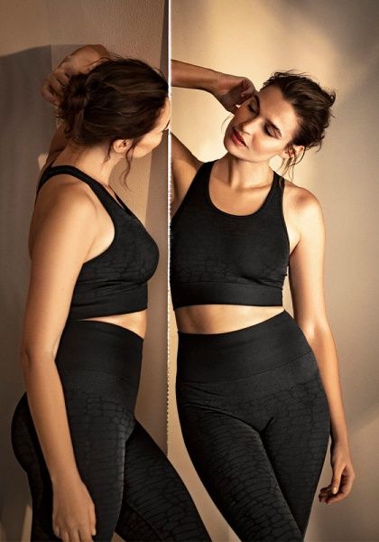 Бра Casall Shiny Alligator Sport Top 21210-216 L чорний