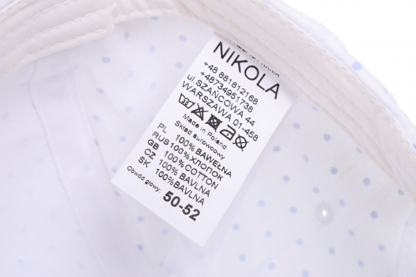 Кепка для дівчаток Pampona 21 L 10 р.48 блакитний 