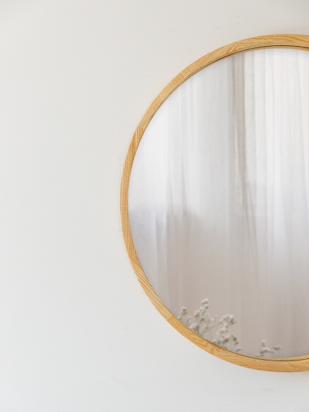 Дзеркало настінне Luxury Wood Perfection Slim ясен натуральний D600 мм 