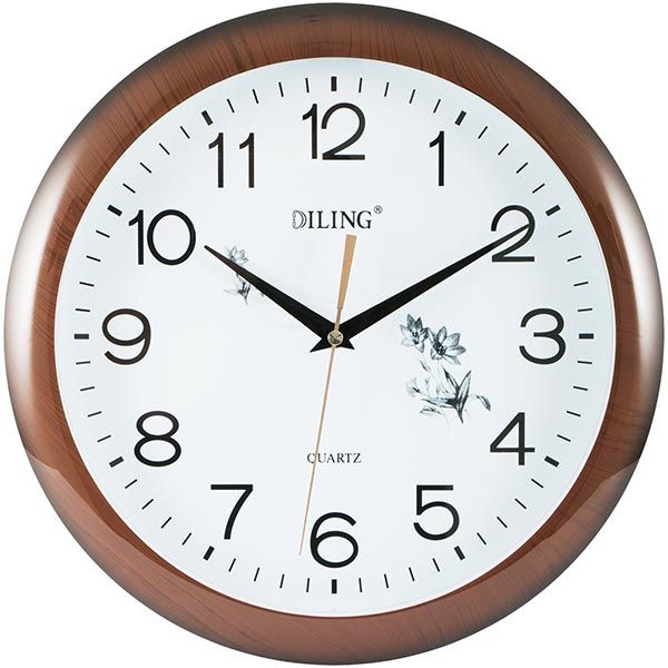 Часы настенные Diling черные цифры 36 см
