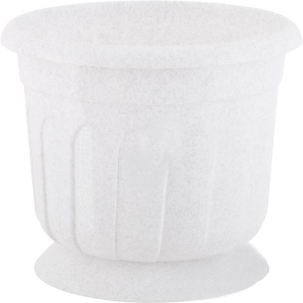 Горщик пластиковий Алеана Рина круглий 2,6л білий із сірим (112054) 