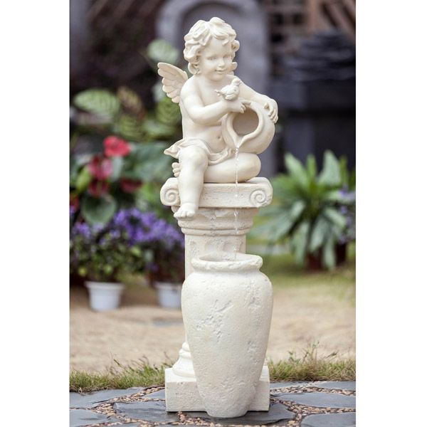 Фонтан декоративний Янголятко з великим глечиком WXF01523-S