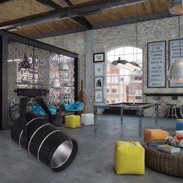 Трековий прожектор LightMaster LLT 201 LED COB 10 Вт 2700 К чорний 