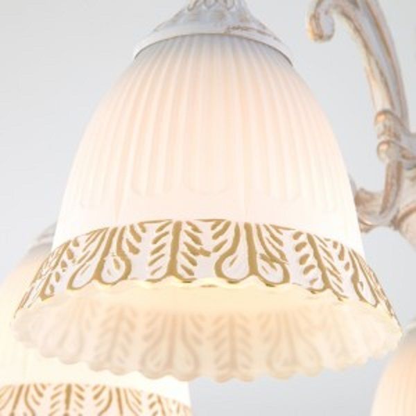 Люстра потолочная Strotskis Campina 5x60 Вт E27 белый/золото 60107/5 