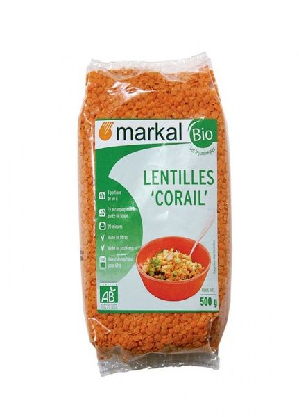 Чечевица Markal красная 500 г (3329484441206)